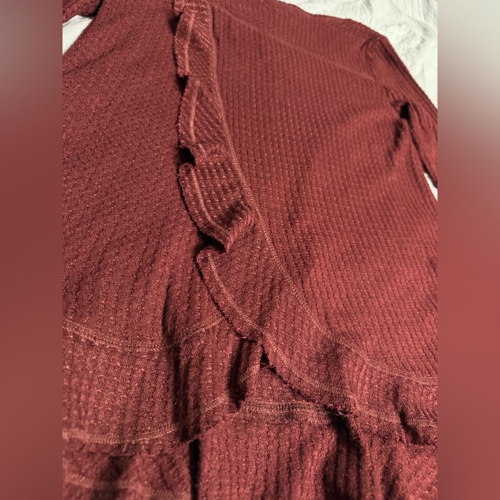 Saturday Sunday By Anthropologie Women’s Tulip Back Sweater XS Waffle Knit - Picture 9 of 11